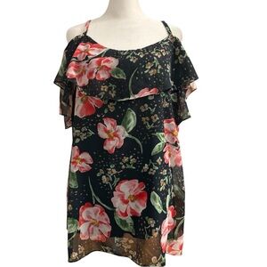 Cabi Fairy Cold Shoulder Top Medium Casual Office